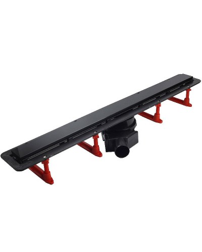 Душевой лоток Pestan Confluo Frameless Line 950 13701323 с двухсторонней решеткой Черный матовый / полая под плитку