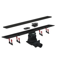 Душевой лоток Pestan Confluo Frameless Line 950 13701323 с двухсторонней решеткой Черный матовый / полая под плитку