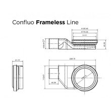 Душевой лоток Pestan Confluo Frameless Line 950 13701323 с двухсторонней решеткой Черный матовый / полая под плитку