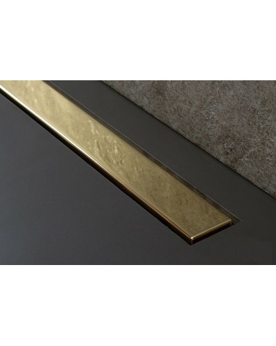 Душевой лоток Pestan Confluo Frameless Line 850 13701224 с двухсторонней решеткой Золото глянцевый / полая под плитку