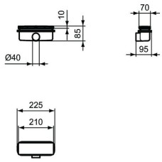 Сифон для душевого поддона Ideal Standard Ultraflat New T4493V3 Черный шелк