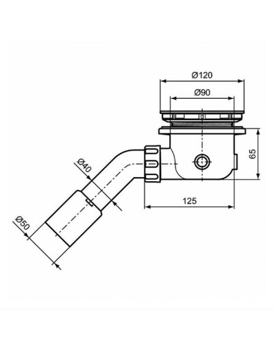 Сифон для душевого поддона Ideal Standard T8520AA Хром