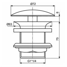 Донный клапан Ideal Standard J3291XG Черный шелк