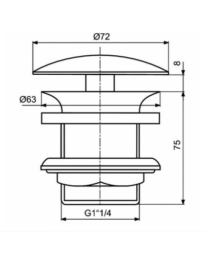 Донный клапан Ideal Standard J3291XG Черный шелк