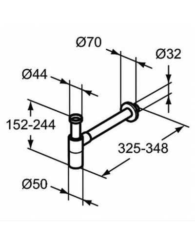 Сифон для раковины Ideal Standard T4441XG Черный шелк