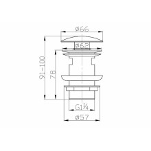 Донный клапан BelBagno BB-SAT-ORO Сlick-Сlack Золото