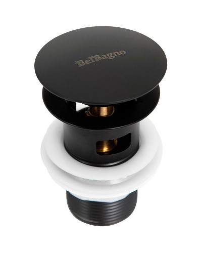 Донный клапан BelBagno BB-SAT-NERO Сlick-Сlack Черный матовый