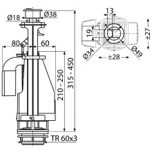 Сливная арматура Koller Pool SMUP2 Хром