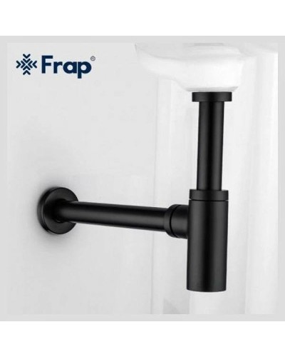 Сифон для раковины Frap F82-7 Черный матовый