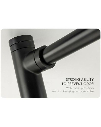 Сифон для раковины Frap F82-7 Черный матовый