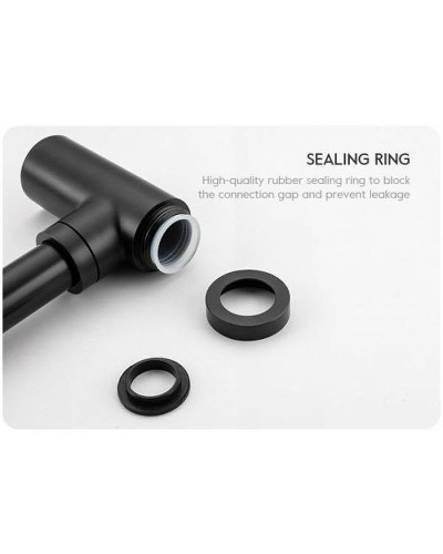 Сифон для раковины Frap F82-7 Черный матовый