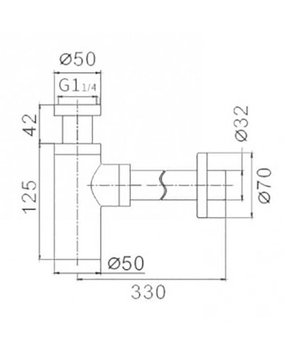 Сифон для раковины Frap F82-7 Черный матовый