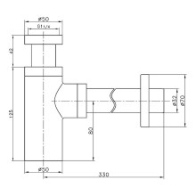 Сифон для раковины Frap F82 Хром