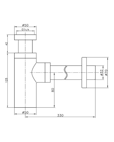 Сифон для раковины Frap F82 Хром