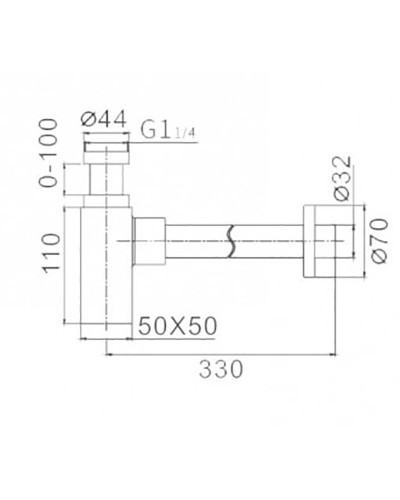 Сифон для раковины Frap F80-2 Хром