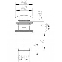Донный клапан ZorG Antic AZR 2 BR  click-clack Бронза