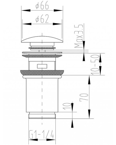 Донный клапан ZorG Antic AZR 2 BR  click-clack Бронза