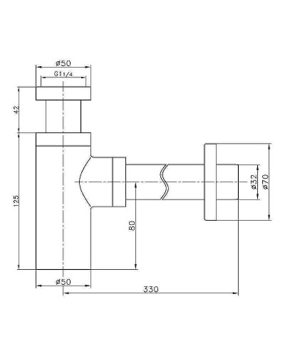 Сифон для раковины Frap F82-5 Нержавеющая сталь