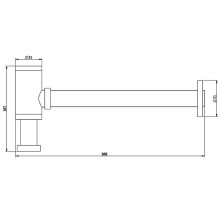 Сифон для раковины Bronze de Luxe 201B Черный матовый