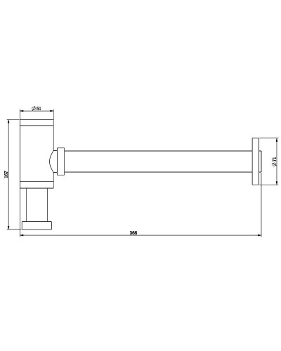 Сифон для раковины Bronze de Luxe 201B Черный матовый
