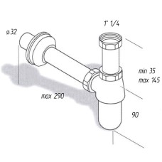 Сифон для раковины Migliore Ricambi 17940 Медь