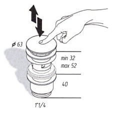 Донный клапан Migliore Ricambi 17946 click-clack Бронза