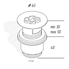 Донный клапан Migliore Ricambi 17958 Золото