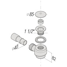 Сифон для душевого поддона Migliore Ricambi 20214 Золото