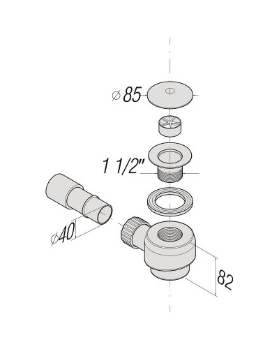 Сифон для душевого поддона Migliore Ricambi 20214 Золото
