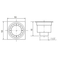 Душевой трап Migliore Ricambi 20213 с решеткой Золото