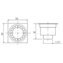 Душевой трап Migliore Ricambi 20213 с решеткой Золото