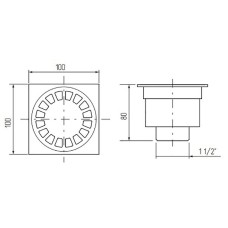 Душевой трап Migliore Ricambi 20213 с решеткой Золото