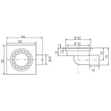 Душевой трап Migliore Ricambi 20207 с решеткой Бронза