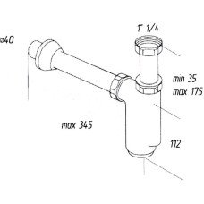 Сифон для раковины Migliore Ricambi ML.RIC-10.119.BR Бронза