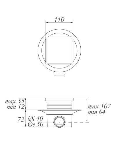 Душевой трап Migliore 112х112 24891 с решеткой Золото