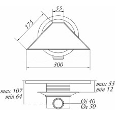 Душевой трап Migliore 300х125 24895 с решеткой Золото