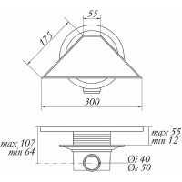 Душевой трап Migliore 300х125 24893 с решеткой Бронза