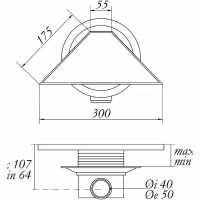 Душевой трап Migliore 300х125 24894 с решеткой Хром