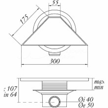 Душевой трап Migliore 300х125 24894 с решеткой Хром