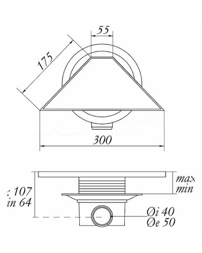 Душевой трап Migliore 300х125 24894 с решеткой Хром