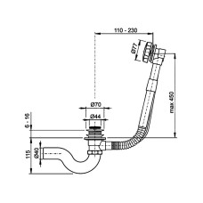 Слив-перелив Timo 8003/03 полуавтомат Черный