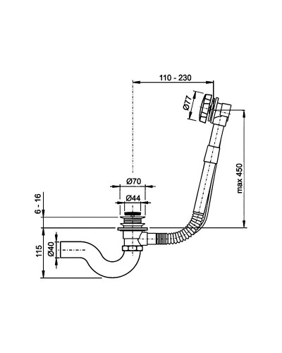 Слив-перелив Timo 8003/03 полуавтомат Черный