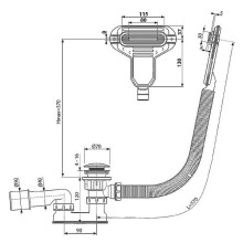 Слив-перелив Radomir Вальс 1-19-2-0-0-183 click-clack Хром