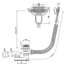 Слив-перелив Radomir Вальс 1-19-2-0-0-183 click-clack Хром