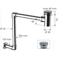 Сифон для раковины Remer 985S Хром