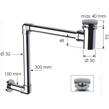 Сифон для раковины Remer 985S Хром