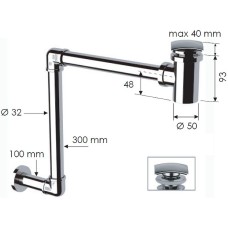 Сифон для раковины Remer 985S Хром