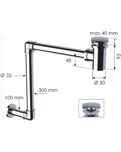 Сифон для раковины Remer 985S Хром