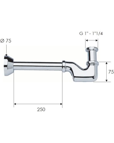 Сифон для раковины Remer 956114 Хром