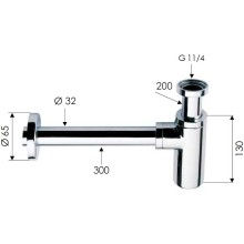 Сифон для раковины Remer 958L Хром